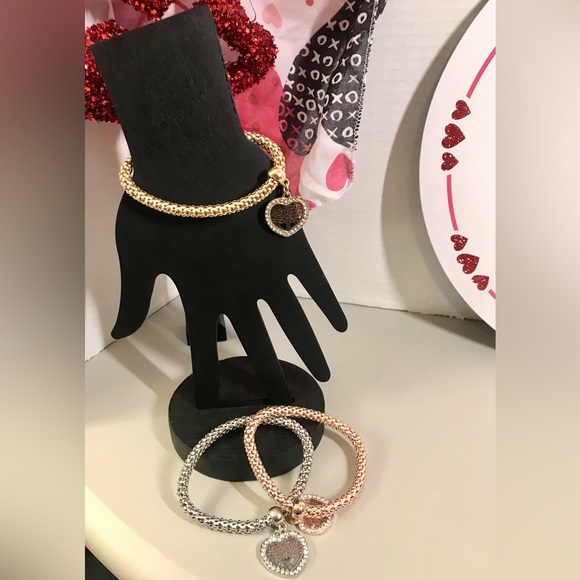 ‼️ RE-STOCK‼️🌳 Tree of Life -Heart Charm Bangle 3 Piece Bracelet Set NWT - Picture 9 of 14